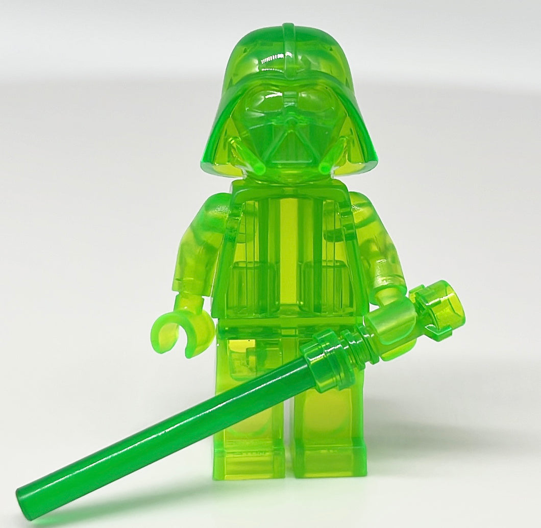 LEGO Prototype Trans Green Darth Vader Monochrome