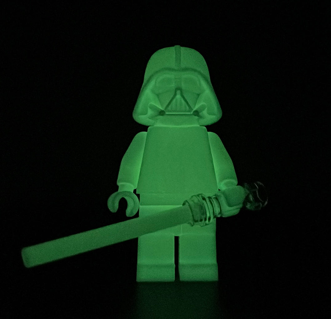 LEGO Prototype Glow in Dark Darth Vader Monochrome